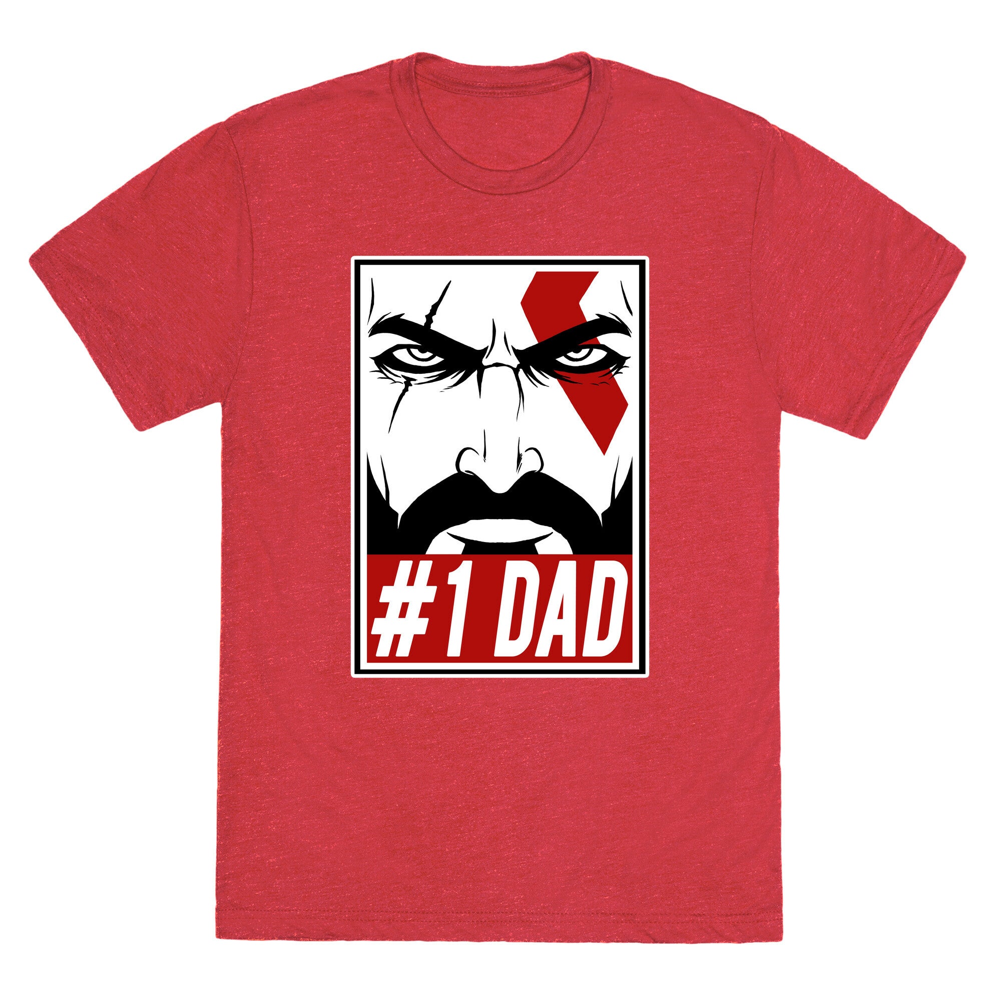 #1 Dad: Kratos Unisex Triblend Tee